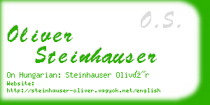 oliver steinhauser business card